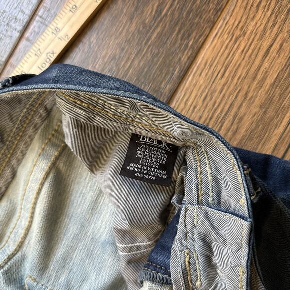 Buckle Black 11 Straight Jeans 32x32 Medium Wash Distressed Flap Pockets - Picture 6 of 13